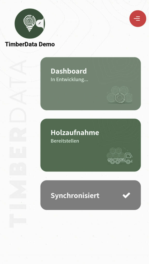 Holzaufnahme App Schnittstelle EuroForst