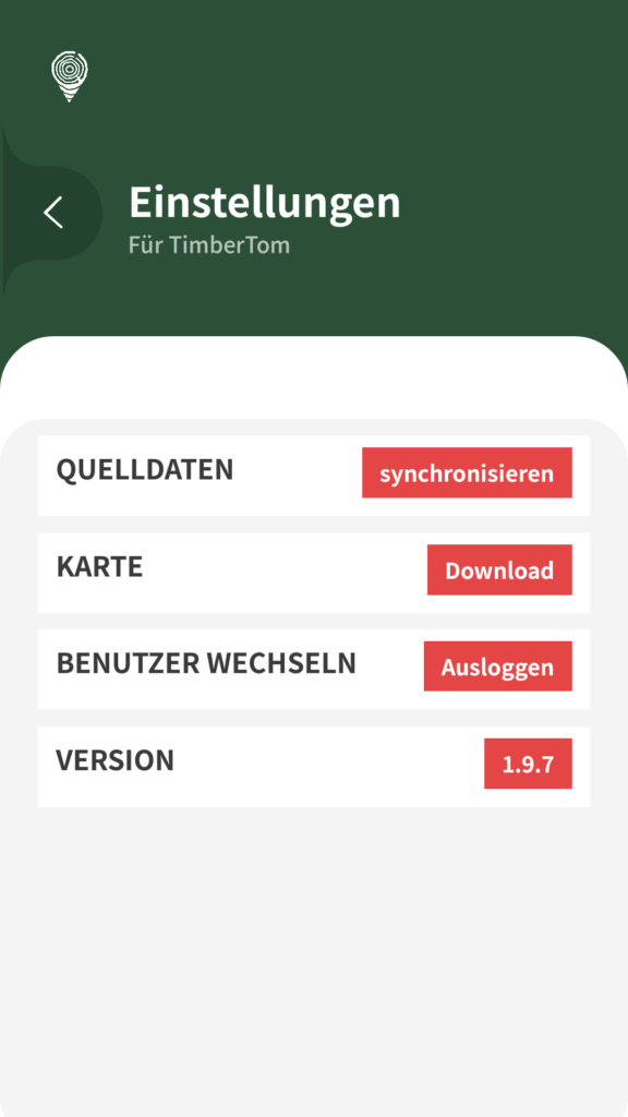 Holzaufnahme App Stammdaten